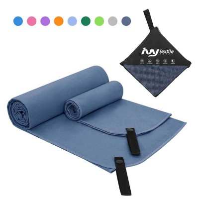 Customized Logo Printed Quick Dry Recycled Microfiber Sport Gym Towel With Magnetic Wholesale